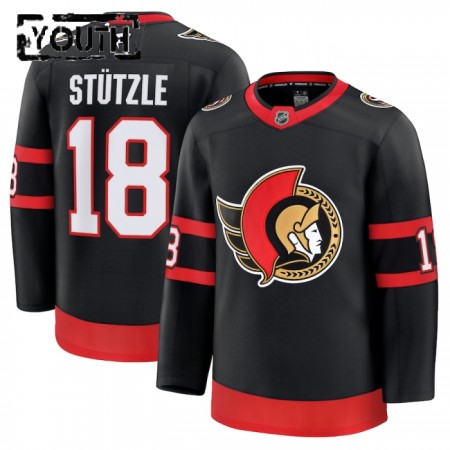 Ottawa Senators tröja Fanatics Premium Tim Stutzle 2024-25 Svart Hemma - NHL Tröjor Barn